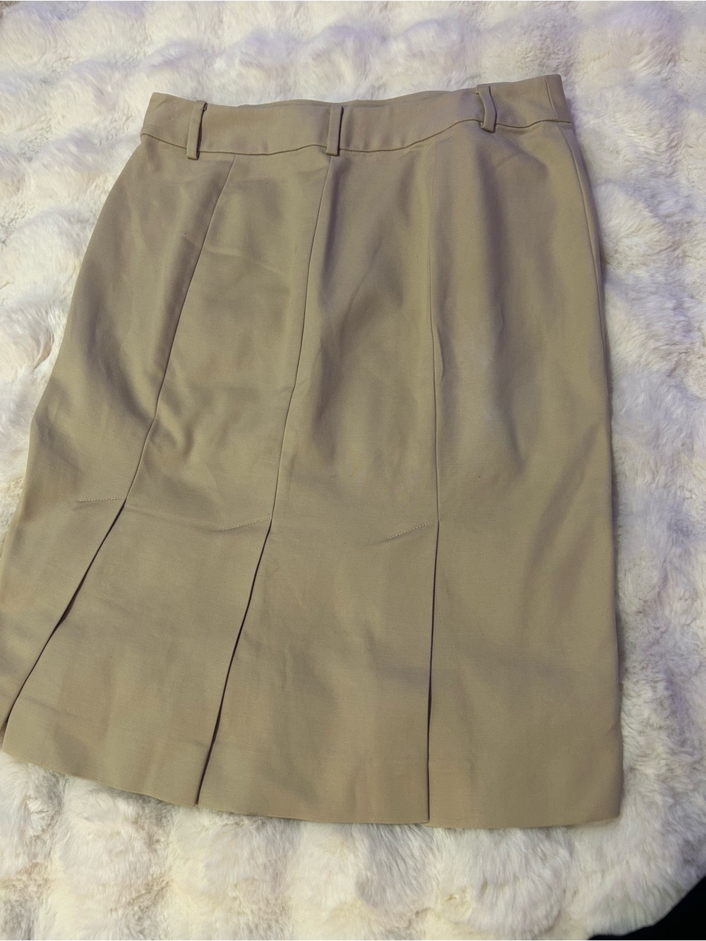 Classic Pleated Women’s Skirt in Khaki